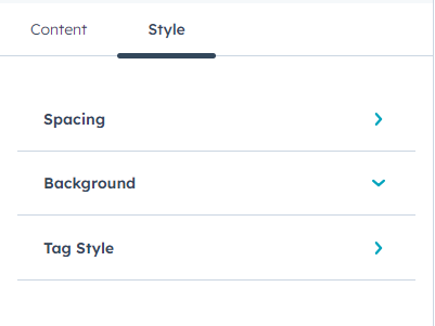 content tab