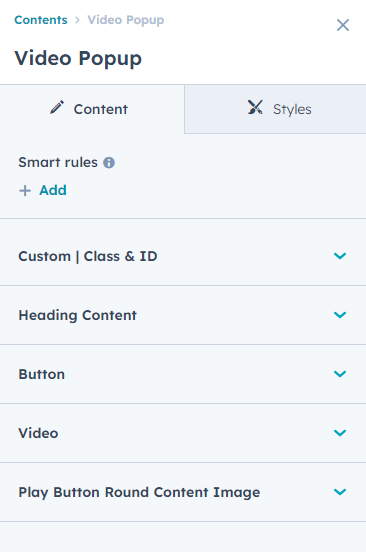 Content tab