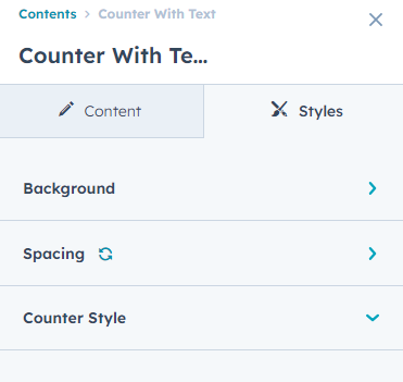 content tab