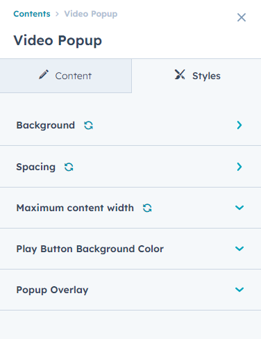 Content tab