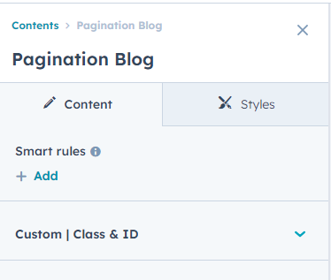 content tab