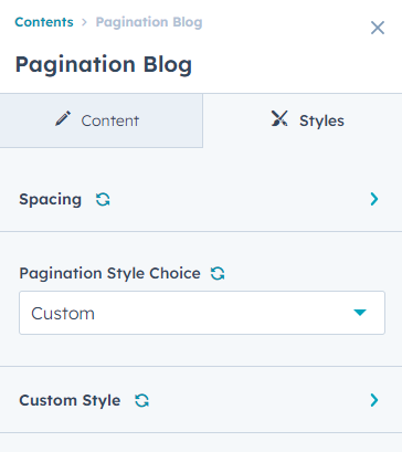 content tab