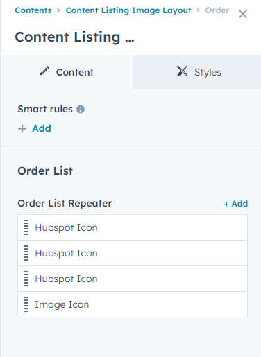 content tab