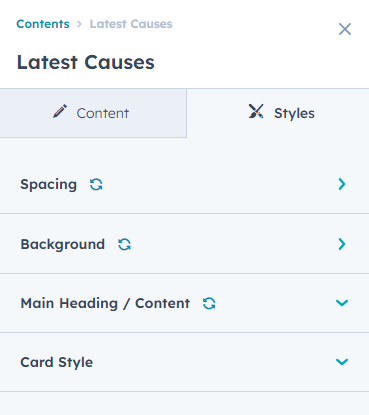 Content Tab