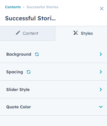content tab