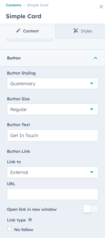 Content tab