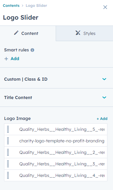 Content Tab