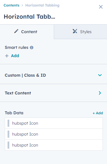 Content Tab