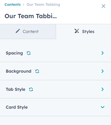 Content Tab
